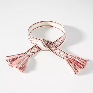 Anthropologie Woven Fringe Bohemian Tie Belt